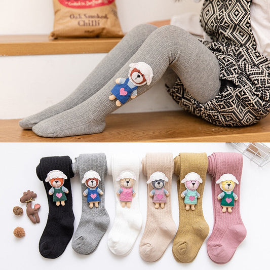 Tights for girls: Style and comfort with cartoon doll patterns